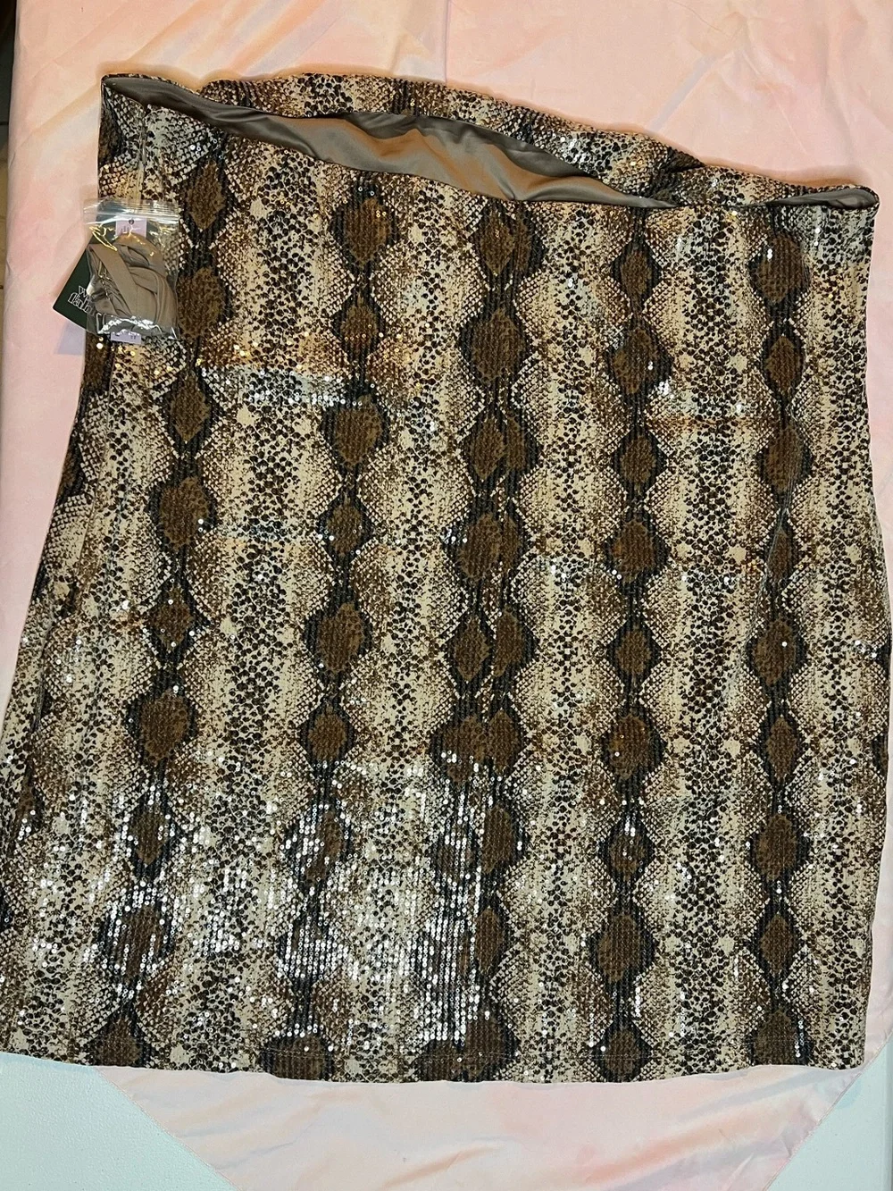 NWT Wild Fable Sequin Snake-Print Mini Dress size 4X - Picture 2 of 4